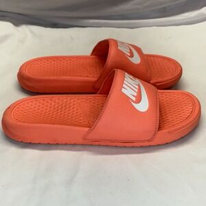 NIKE BENASSI JDI Womens Slides 343881-818 Size 8  EUR 39 Mango White